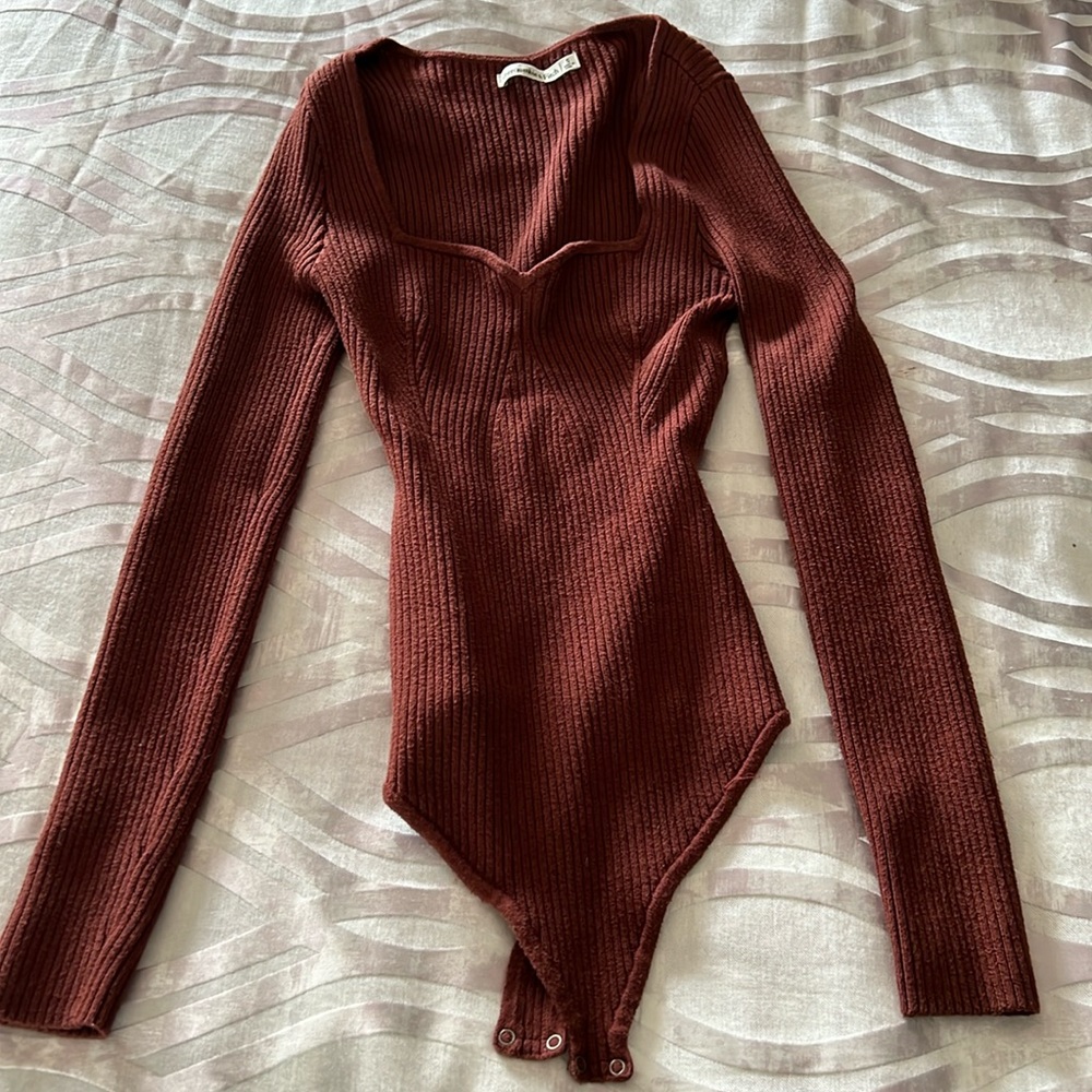 Abercrombie and finch brown bodysuit